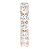 10K Gold Round Natural Diamond Shared-Prong Eternity Band – 3.75 mm Stones - Rose Gold - view 4