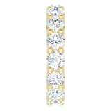 10K Gold Round Natural Diamond Shared-Prong Eternity Band – 3.75 mm Stones - Yellow Gold - view 4