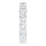 10K Gold Round Natural Diamond Shared-Prong Eternity Band – 3.75 mm Stones - White Gold - view 4