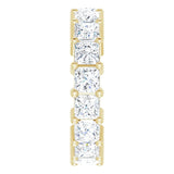 10K Gold Square Lab-Grown Diamond Shared-Prong Eternity Band – 3.5x3.5 mm Stones - Yellow Gold - view 4