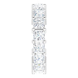 10K Gold Square Lab-Grown Diamond Shared-Prong Eternity Band – 3.5x3.5 mm Stones - White Gold - view 4