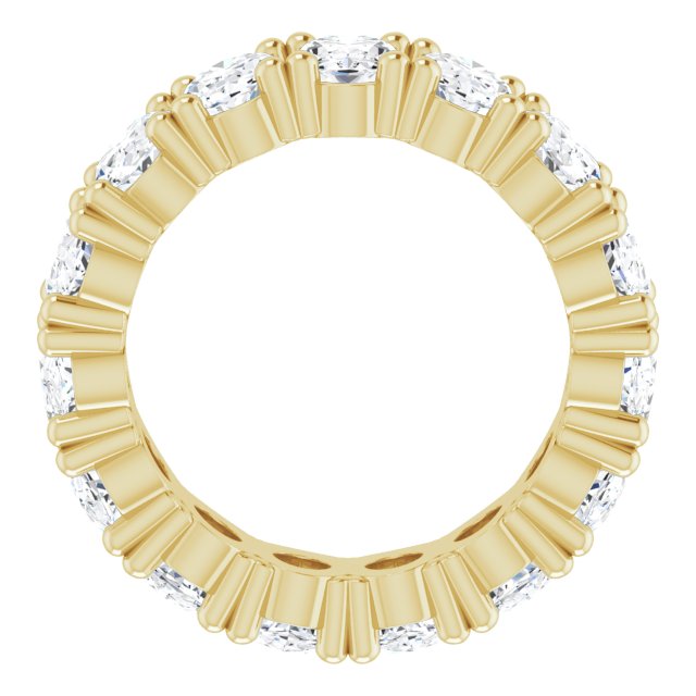 10K Gold Oval Lab-Grown Diamond Shared-Prong Eternity Band – 6x4 mm Stones - Yellow Gold - view 2