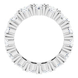 10K Gold Oval Lab-Grown Diamond Shared-Prong Eternity Band – 6x4 mm Stones - White Gold - view 2