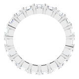 Platinum Asscher Lab-Grown Diamond Shared-Prong Eternity Band – 3x3 mm Stones - view 2