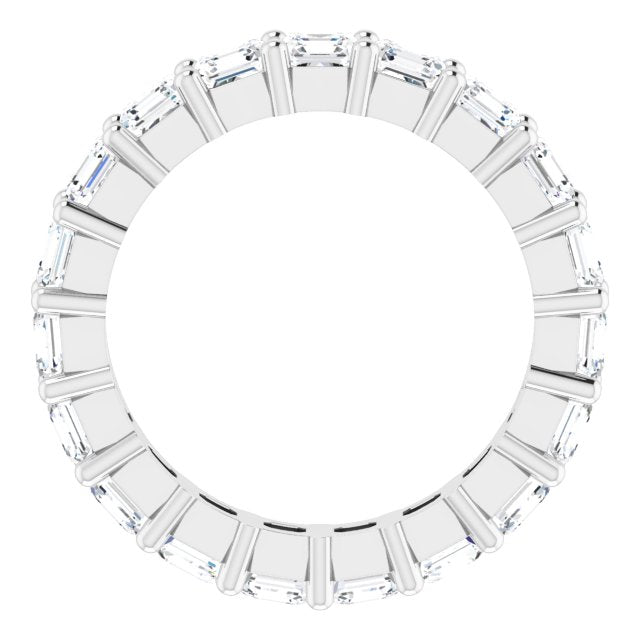 Platinum Asscher Lab-Grown Diamond Shared-Prong Eternity Band – 3x3 mm Stones - view 2