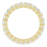 10K Gold Square Lab-Grown Diamond Shared-Prong Eternity Band – 2.25x2.25 mm Stones - Yellow Gold - view 2