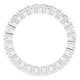 10K Gold Square Lab-Grown Diamond Shared-Prong Eternity Band – 2.25x2.25 mm Stones - White Gold - view 2