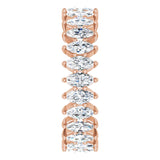14K Gold Marquise Lab-Grown Diamond Shared-Prong Eternity Band – 4x2 mm Stones - Rose Gold - view 4