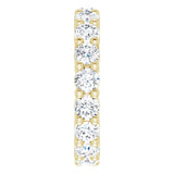 10K Gold Round Natural Diamond Shared-Prong Eternity Band – 3.2 mm Stones - Yellow Gold - view 4