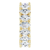 10K Gold Oval Natural Diamond Shared-Prong Eternity Band – 5x3 mm Stones - Yellow Gold - view 4