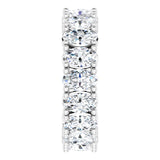 10K Gold Oval Lab-Grown Diamond Shared-Prong Eternity Band – 5x3 mm Stones - White Gold - view 4