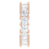 10K Gold Square Lab-Grown Diamond Shared-Prong Eternity Band – 3.75x3.75 mm Stones - Rose Gold - view 4