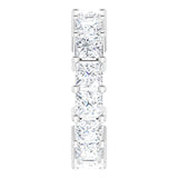 10K Gold Square Lab-Grown Diamond Shared-Prong Eternity Band – 3.75x3.75 mm Stones - White Gold - view 4