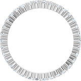 10K Gold Round Lab-Grown Diamond Shared-Prong Eternity Band – 1.5 mm Stones - White Gold - view 2