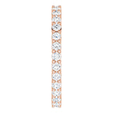 10K Gold Round Natural Diamond Shared-Prong Eternity Band – 1.7 mm Stones - Rose Gold - view 4