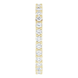 10K Gold Round Natural Diamond Shared-Prong Eternity Band – 1.7 mm Stones - Yellow Gold - view 4