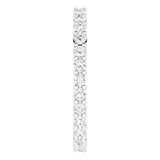 10K Gold Round Lab-Grown Diamond Shared-Prong Eternity Band – 1.7 mm Stones - White Gold - view 4