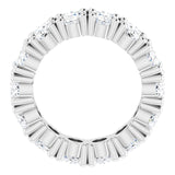 10K Gold Oval Lab-Grown Diamond Shared-Prong Eternity Band – 6x4 mm Stones - White Gold - view 2