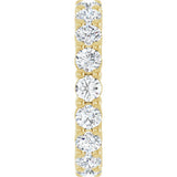 10K Gold Round Lab-Grown Diamond Shared-Prong Eternity Band – 3 mm Stones - Yellow Gold - view 4