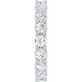 10K Gold Round Lab-Grown Diamond Shared-Prong Eternity Band – 3 mm Stones - White Gold - view 4