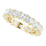 14K Gold Asscher Lab-Grown Diamond Shared-Prong Eternity Band – 3x3 mm Stones - Yellow Gold - view 5
