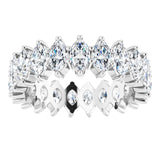 Platinum Marquise Lab-Grown Diamond Shared-Prong Eternity Band – 4.5x2.5 mm Stones - view 3