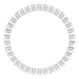 10K Gold Round Natural Diamond Shared-Prong Eternity Band – 1.5 mm Stones - White Gold - view 2