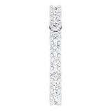 10K Gold Round Lab-Grown Diamond Shared-Prong Eternity Band – 2.25 mm Stones - White Gold - view 4