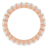 10K Gold Square Natural Diamond Shared-Prong Eternity Band – 2.5x2.5 mm Stones - Rose Gold - view 2