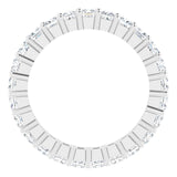 10K Gold Square Lab-Grown Diamond Shared-Prong Eternity Band – 2.25x2.25 mm Stones - White Gold - view 2