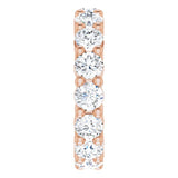 10K Gold Round Lab-Grown Diamond Shared-Prong Eternity Band – 3.8 mm Stones - Rose Gold - view 4