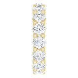 10K Gold Round Lab-Grown Diamond Shared-Prong Eternity Band – 3.8 mm Stones - Yellow Gold - view 4