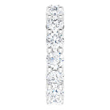 10K Gold Round Lab-Grown Diamond Shared-Prong Eternity Band – 3.8 mm Stones - White Gold - view 4