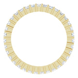 10K Gold Square Natural Diamond Shared-Prong Eternity Band – 1.5x1.5 mm Stones - Yellow Gold - view 2