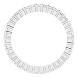 10K Gold Square Natural Diamond Shared-Prong Eternity Band – 1.5x1.5 mm Stones - White Gold - view 2