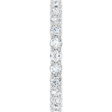 10K Gold Round Natural Diamond Shared-Prong Eternity Band – 2 mm Stones - White Gold - view 4