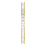 10K Gold Square Lab-Grown Diamond Shared-Prong Eternity Band – 1.25x1.25 mm Stones - Yellow Gold - view 4