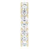 14K Gold Asscher Lab-Grown Diamond Shared-Prong Eternity Band – 3x3 mm Stones - Yellow Gold - view 4