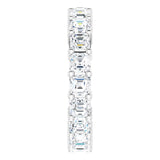 Platinum Asscher Lab-Grown Diamond Shared-Prong Eternity Band – 3x3 mm Stones - view 4