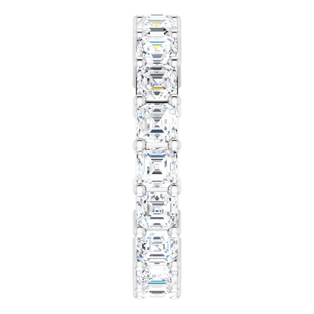 Platinum Asscher Lab-Grown Diamond Shared-Prong Eternity Band – 3x3 mm Stones - view 4