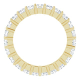 10K Gold Square Lab-Grown Diamond Shared-Prong Eternity Band – 2.5x2.5 mm Stones - Yellow Gold - view 2