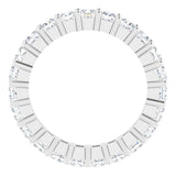 10K Gold Square Lab-Grown Diamond Shared-Prong Eternity Band – 2.5x2.5 mm Stones - White Gold - view 2