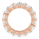 10K Gold Square Lab-Grown Diamond Shared-Prong Eternity Band – 4x4 mm Stones - Rose Gold - view 2