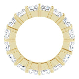10K Gold Square Natural Diamond Shared-Prong Eternity Band – 4x4 mm Stones - Yellow Gold - view 2