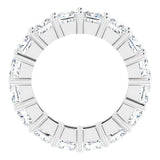10K Gold Square Lab-Grown Diamond Shared-Prong Eternity Band – 4x4 mm Stones - White Gold - view 2