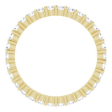 10K Gold Round Natural Diamond Shared-Prong Eternity Band – 1.7 mm Stones - Yellow Gold - view 2