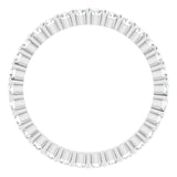 10K Gold Round Lab-Grown Diamond Shared-Prong Eternity Band – 1.7 mm Stones - White Gold - view 2