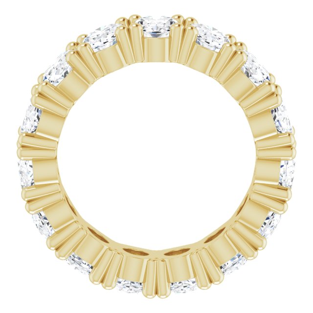 10K Gold Oval Lab-Grown Diamond Shared-Prong Eternity Band – 6x4 mm Stones - Yellow Gold - view 2