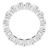 10K Gold Oval Lab-Grown Diamond Shared-Prong Eternity Band – 6x4 mm Stones - White Gold - view 2