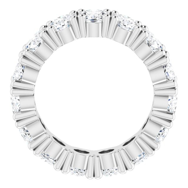 10K Gold Oval Lab-Grown Diamond Shared-Prong Eternity Band – 6x4 mm Stones - White Gold - view 2
